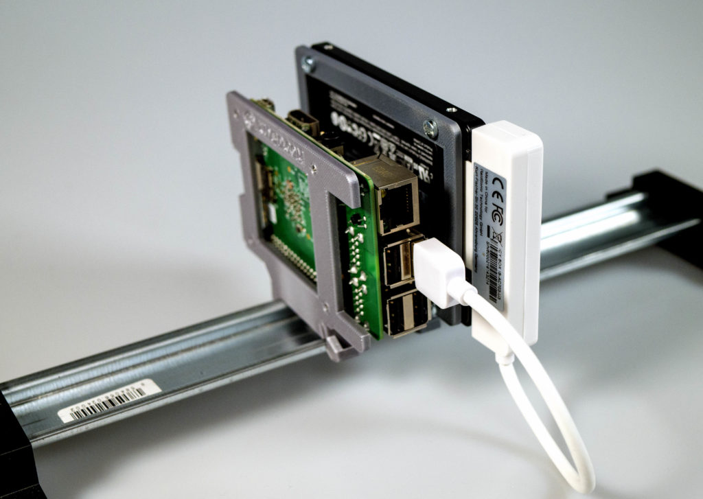 DIN Rail 2.5" SSD Frame INUX3D 3D Printed IoT Products