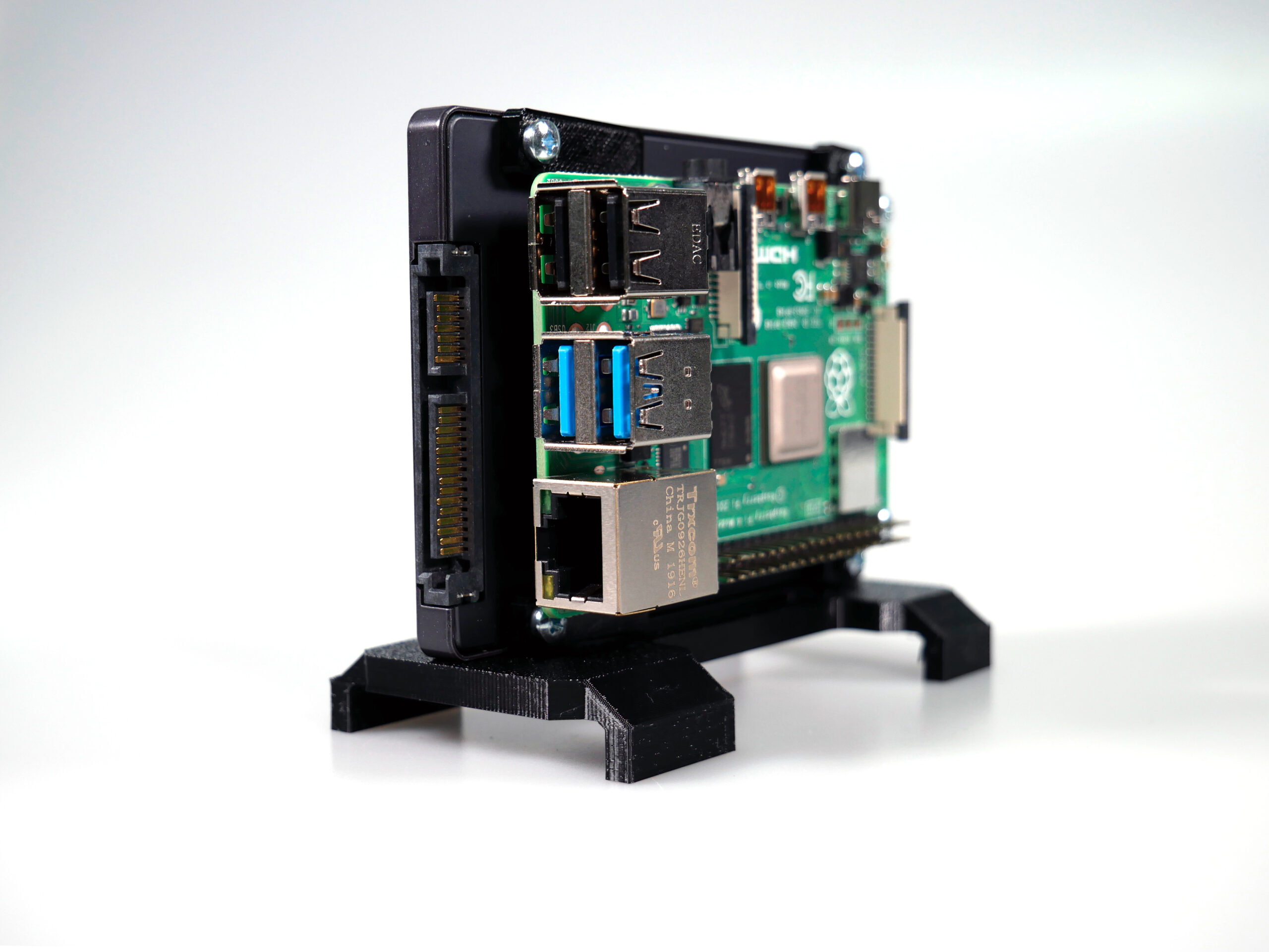 RaspberryPi Case with SSD or HDD 2.5" support / Pi NAS Server Case with FAN Hat INUX3D